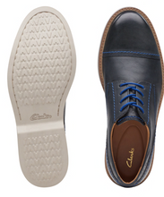 Load image into Gallery viewer, Clarks Mens Atticus Lt Lace Dress Shoe Navy Leather