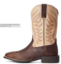 Load image into Gallery viewer, Ariat Mens Amos Barley Western Performance Boot Broad Square Toe
