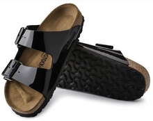 Load image into Gallery viewer, BIRKENSTOCK ARIZONA BIRKO-FLOR BLACK PATENT