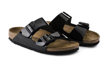 Load image into Gallery viewer, BIRKENSTOCK ARIZONA BIRKO-FLOR BLACK PATENT