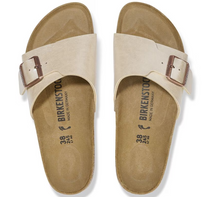 Load image into Gallery viewer, BIRKENSTOCK Womens CATALINA BIRKO-FLOR GRACEFUL PEARL WHITE
