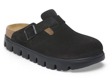 Load image into Gallery viewer, BIRKENSTOCK Womens BOSTON CHUNKY CLOG BLACK SUEDE LEATHER