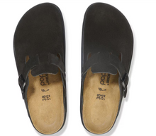 Load image into Gallery viewer, BIRKENSTOCK Womens BOSTON CHUNKY CLOG BLACK SUEDE LEATHER