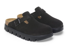 Load image into Gallery viewer, BIRKENSTOCK Womens BOSTON CHUNKY CLOG BLACK SUEDE LEATHER