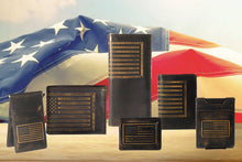 Load image into Gallery viewer, American Flag Burnished Leather Bifold Wallet
