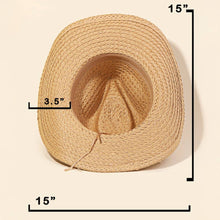 Load image into Gallery viewer, Cowrie Shell Straw Braided Cowboy Hat: IV