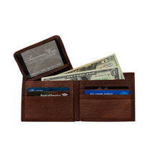 Load image into Gallery viewer, Waxed Leather Men's Wallet: Dark Brown / 100% Genuine Full Grain Leather