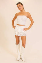 Load image into Gallery viewer, Lace Strapless Crop Top 3: Red / M
