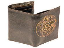 Load image into Gallery viewer, Shotshell Burnished Leather Trifold Wallet