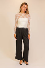 Load image into Gallery viewer, Layer Me Lace High Neck Top : Ivory / S