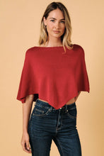 Load image into Gallery viewer, Slouchy Boat Neck Knit Pullover Poncho Top: IVORY / M