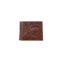 Load image into Gallery viewer, Men's Wallet with Stitching: Medium Brown / 100% Genuine Full Grain Leather