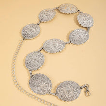 Load image into Gallery viewer, Floral Concho Western Chain Belt: S
