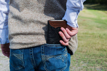 Load image into Gallery viewer, Men's Rodeo Wallet: Black / 100% Genuine Full Grain Leather