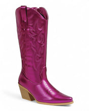 Load image into Gallery viewer, Women's High Chunky Heel Cowboy Boots FL-CREEK-15: Pink / A12
