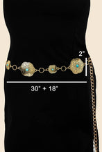 Load image into Gallery viewer, Floral Disc Western Concho Chain Belt: S