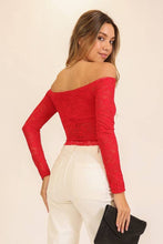 Load image into Gallery viewer, Romance Lace Drawstring Top 3: Burgundy / S