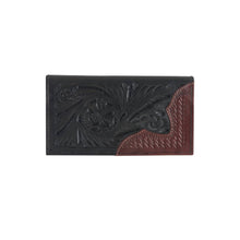 Load image into Gallery viewer, Men's Rodeo Wallet: Black / 100% Genuine Full Grain Leather