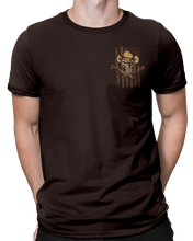 Load image into Gallery viewer, Country Boy® Men's Cotton Tee CB Locked &amp; Loaded Hat Brown: Dark Chocolate / SM