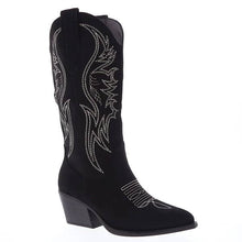 Load image into Gallery viewer, TG-JUBILEE-1 : Black Suede / Medium Heel / 5.5(1)-6(1)-6.5(1)-7(2)-7.5(2)-8(2)-8.5(1)-9(1)-10(1)