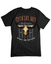 Load image into Gallery viewer, Country Boy® Men's Cotton Tee Whiskey Guns Dirt Roads: Black / 2X