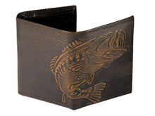 Load image into Gallery viewer, Bass Burnished Leather Trifold Wallet