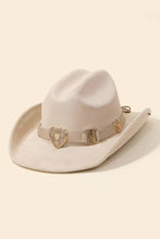 Load image into Gallery viewer, Western Heart Buckle Cowboy Hat: BK
