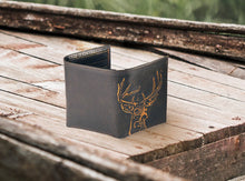 Load image into Gallery viewer, Buck Burnished Leather Trifold Wallet