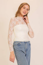 Load image into Gallery viewer, Layer Me Lace High Neck Top 2: Black / M