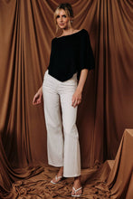 Load image into Gallery viewer, Slouchy Boat Neck Knit Pullover Poncho Top: IVORY / M