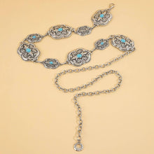 Load image into Gallery viewer, Ornate Western Concho Chain Belt: SBL