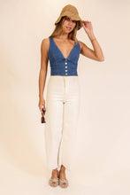 Load image into Gallery viewer, Rodeo Romance Denim Corset Vest 2: Light Denim / S