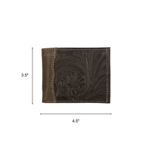 Load image into Gallery viewer, Waxed Leather Men's Wallet: Dark Brown / 100% Genuine Full Grain Leather