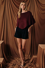 Load image into Gallery viewer, Slouchy Boat Neck Knit Pullover Poncho Top: Black / S