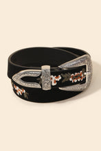 Load image into Gallery viewer, Flower Embroidered Etch Buckle Belt: SB