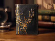 Load image into Gallery viewer, Buck Burnished Leather Trifold Wallet