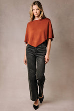 Load image into Gallery viewer, Slouchy Boat Neck Knit Pullover Poncho Top: IVORY / L