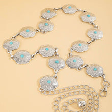 Load image into Gallery viewer, Floral Disc Western Chain Belt: G