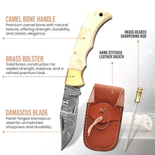 Load image into Gallery viewer, 6.5' Handmade damascus folding knife, Pocket Knife