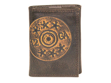 Load image into Gallery viewer, Shotshell Burnished Leather Trifold Wallet