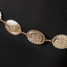 Load image into Gallery viewer, Oval Western Concho Disc Chain Belt: G