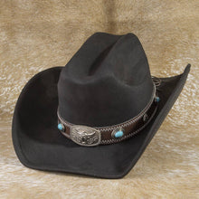 Load image into Gallery viewer, Western Cowboy Hat With Longhorn Buckle Concho: LBR