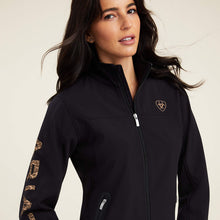 Load image into Gallery viewer, Ariat Women's New Team Softshell Jacket Black Leopard