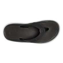 Load image into Gallery viewer, Olukai Mens Ohana Leather Waterproof Flip Flop Sandal  Black