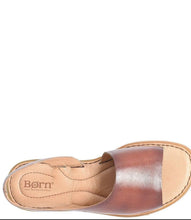 Load image into Gallery viewer, Born Inlet Womens Leather Casual Sandal Dark Tan Bourbon