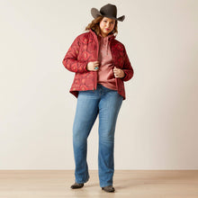 Load image into Gallery viewer, Ariat Women's Crius Insulated Jacket Burnt Rose Print