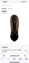 Load image into Gallery viewer, Danner Mens Caliper 6 Inch Aluminum Toe  Work Boot