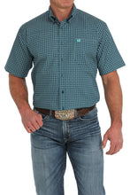 Load image into Gallery viewer, Cinch Men's Short Sleeve Geometric Print Button Down Western Shirt - Blue