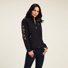Load image into Gallery viewer, Ariat Women's New Team Softshell Jacket Black Leopard